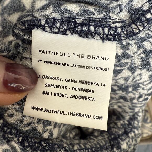 FAITHFUL THE BRAND Women's Size Small Urban Jumpsuit Flare Leg Winter Tales Navy - Picture 6 of 16